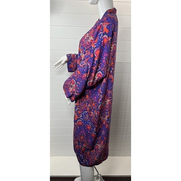 Fidealis Ema Blue Floral Kimono Ylang Made in France Womens OSFM Fairy Grunge - Picture 4 of 11